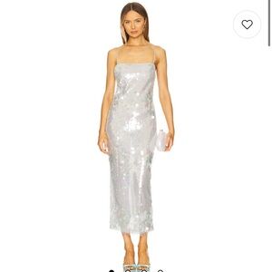 Retrofete Alana Sequin Dress Ice Blue